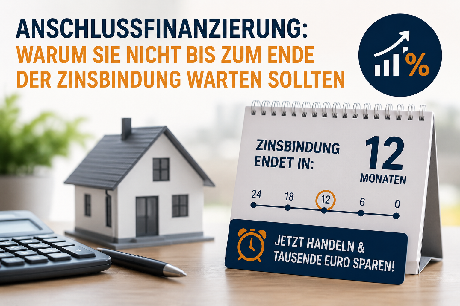 Anschlussfinanzierung: Warum Sie nicht bis zum Ende der Zinsbindung warten sollten